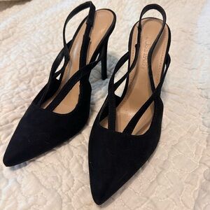 Elegant Black Women's Slingback Heels